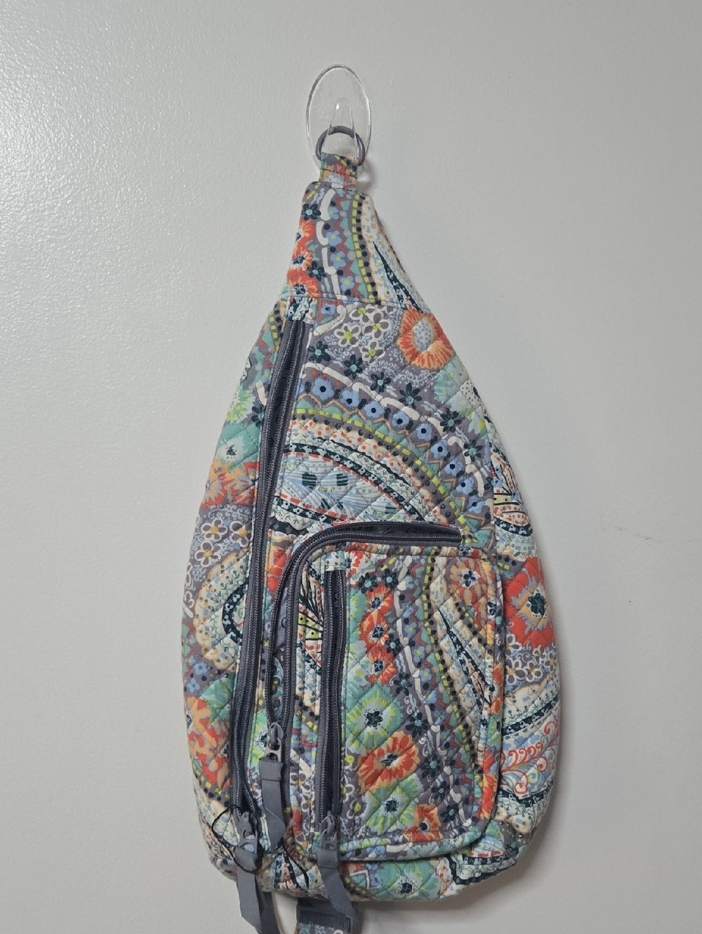 Vera Bradley Quilted Multicolor Floral Sling Bag